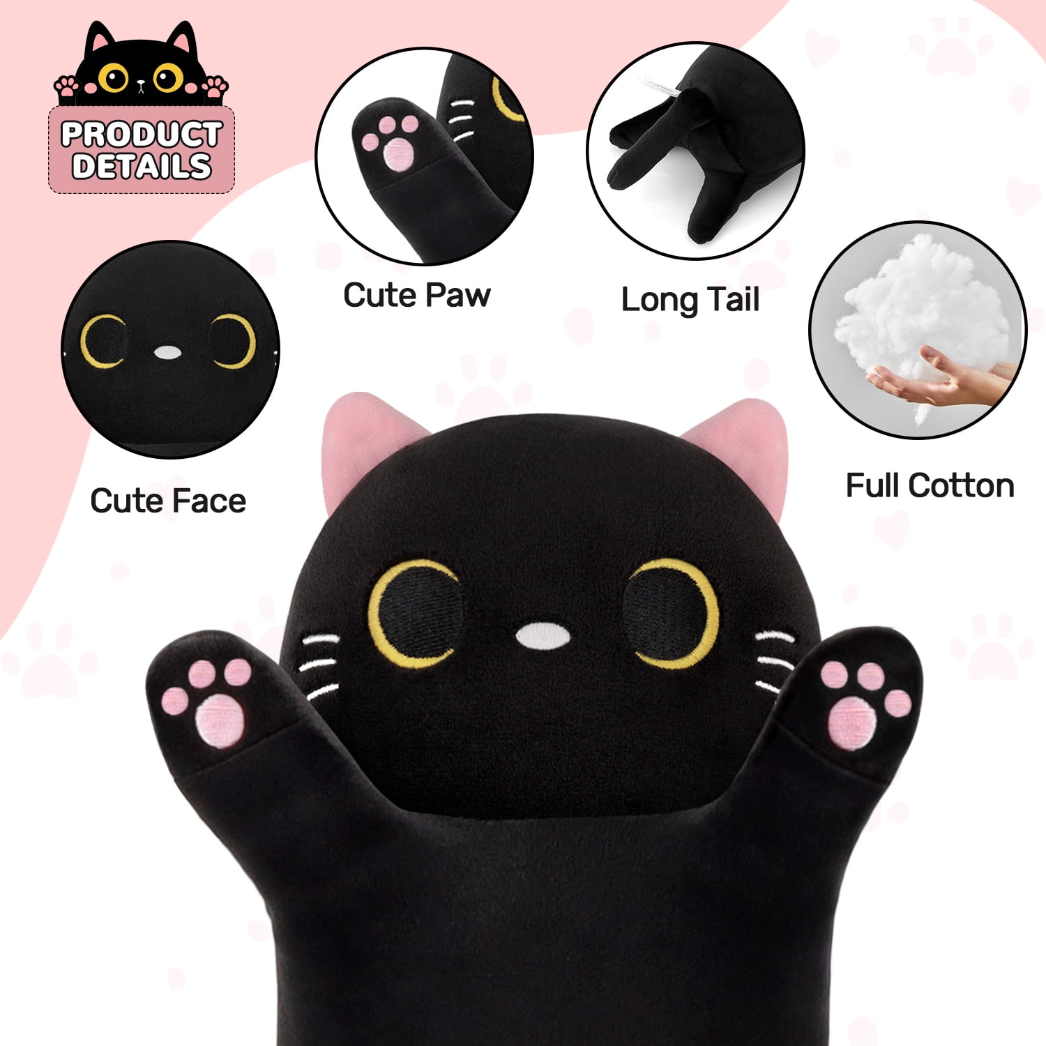 Heating Pad Cat Plush Heat Pad Stuffed Animal USB Powered,Heating Pad for Back,Neck,Abdomen, Shoulder,Knee,Arms,Legs,Birthday Gifts for Women Mother
