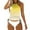 Yellow, variant on Sngxgn Womens Scoop Neck Racerback High Waisted Bikini Sets Two Piece Swimsuit Tummy Control Bathing Suit(Mint Green,M)
