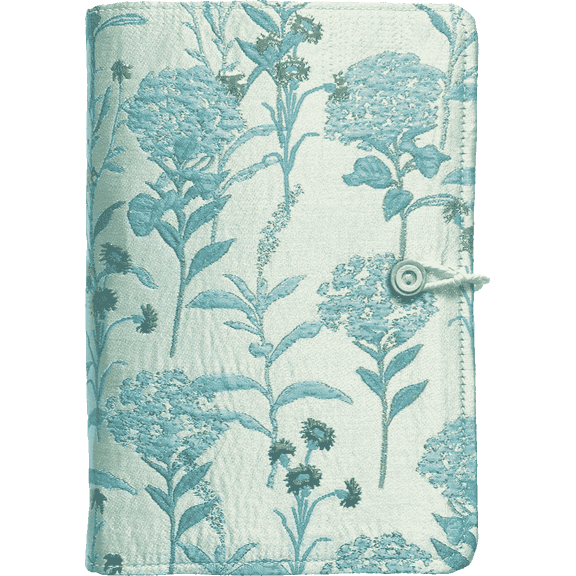 ipoul Journal for Women, A5 Binder 6 Ring, Refillable Notebook, Floral, Blue