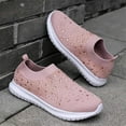 thumbnail image 5 of VoxSoles Women's Rhinestones Mesh Sport 𝖲lip-on Shoes,Non 𝖲lip Good Arch Breathable Lightweight Casual Sock Sneaker Nurs𝖾 Shoes, 5 of 7