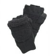 thumbnail image 3 of MUK LUKS Men's Faux Fur Flip Mittens, Black, OS, 3 of 4