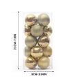 thumbnail image 3 of Christmas Balls 24-Pack Shatterproof Electroplated Ornaments 1.57 Inches for Christmas Tree Decorations Holiday Party Hanging Balls in Storage Barrel Festive Decor, 3 of 4