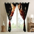 thumbnail image 3 of Fox 30%-50% Blackout Curtains for Bedroom,Vintage Red Rose Curtains Drapes Romantic Flowers Curtains 2 Panels 42"Wx63"L,Woodland Animals Window Curtains, 3 of 5