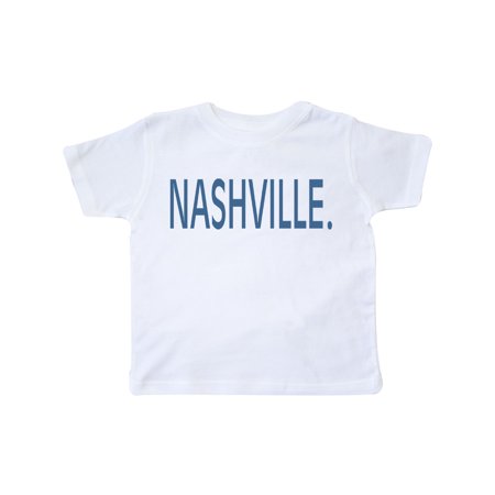 

Inktastic Nashville in Light Blue Text Gift Toddler Boy or Toddler Girl T-Shirt