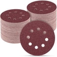 thumbnail image 1 of Discos de lijado POTUINOM, 100 unidades, 12,5 cm, grano 40, para lijadora orbital, 1 of 8