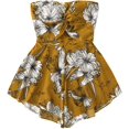 thumbnail image 1 of Combinaison Courte Sans Bretelles à Épaules Dénudées à Imprimé Floral pour Femme, 1 of 6