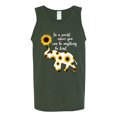 thumbnail image 2 of In A World Where You Can Be Anything Be Kind Inspirational/Christian Mens Graphic Tank Top, Forest Green, 3XL, 2 of 3