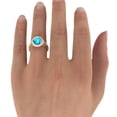 thumbnail image 2 of 2.10 ctw Aquamarine Ring with Diamonds 14K Yellow Gold Halo Filigree With Accents, 2 of 7