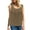 Brown, variant on Heisall Womens Casual Tops Round Neck Sleeveless Solid Color Tshirts