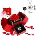 thumbnail image 1 of Sdmnsg-T Vraie Rose Préservée avec Cœur Je t'Aime Colliers pour Femmes - Fleurs Rouges Éternelles Cadeaux pour Elle Ensemble Cadeau Romantique pour Petite Amie Anniversaire de Mariage à la Saint-Valentin Fête des Mères Noël, 1 of 17