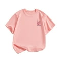 thumbnail image 4 of Tiijoy Toddler Girls Graphic Tee Fashion Letter Print T-Shirt Short Sleeve Crew Neck T Shirt, 4 of 4