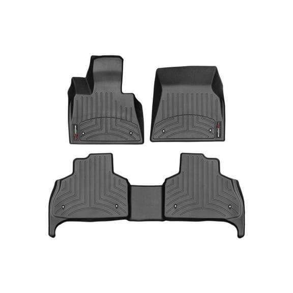 WeatherTech Custom Fit FloorLiners compatible with BMW X5 40i, X5 50i, X5 M50i, X5 45e, X5 50e - 1st & 2nd Row, Black