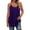 Purple, variant on Yubnlvae Gold Women Pleated Top Shirt Spaghetti Strap Camisole Fit Casual Sleeveless Summer Tank Tops Fashion Shirt, L