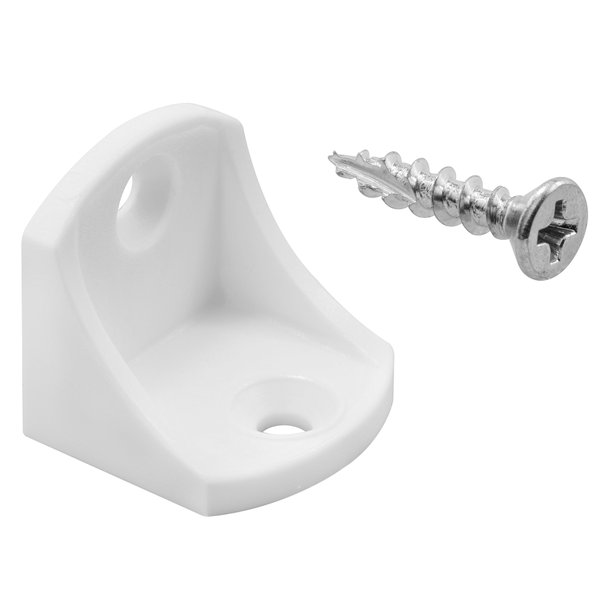 Shelf Bracing, 3/16 in., Plastic Construction, White in Color, w