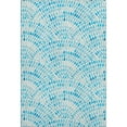 thumbnail image 2 of Addison Rugs Mayfield Washable Coastal Dotted Arches Aqua Rectangle Rug, 5' x 7'6", 2 of 6