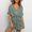 Butterfly Print, variant on Gifts USSUMA Womens Short Sleeve V‑Neck Loose One‑Piece Romper with Single‑Breast Buttons Elastic Waist Pockets Relaxed Fit Casual Summer Shortalls for Beach Travel Everyday Wear, Romper, Shorts