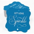 thumbnail image 2 of Inkdotpot Real Silver Foil Let Love Sparkle Wedding Tags Favor Bracket Shape Hang Pack Of 100 Paper Tags, 2 of 7