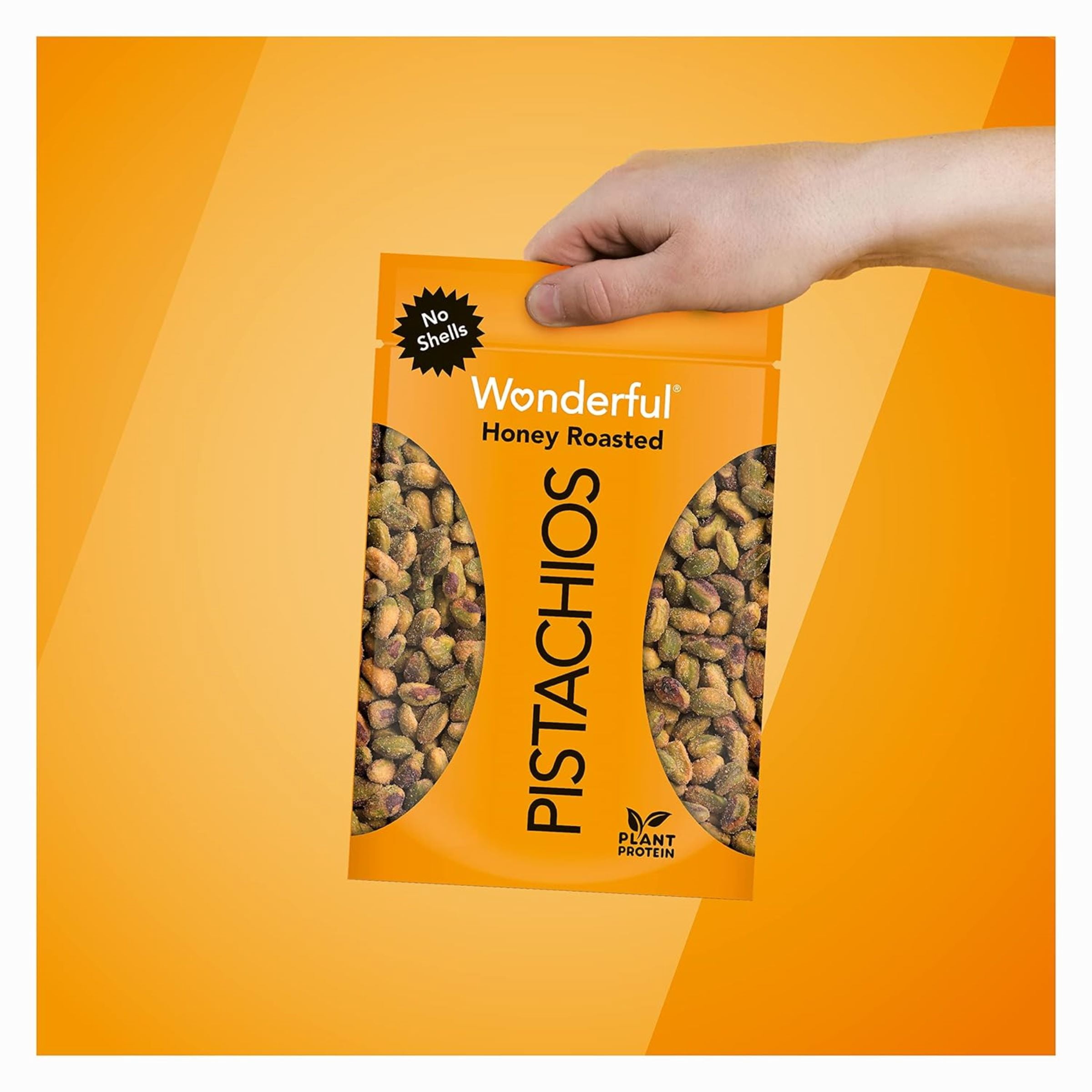 (5 pack) Wonderful Pistachios No Shells Honey Roasted Nuts, 11 Ounce Bag