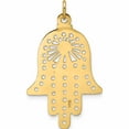 thumbnail image 4 of 14K Yellow Gold Polished Solid Filigree Hamsa Pendant (33.5 X 20.5) Made In United States -Jewelry By Sweet Pea, 4 of 7