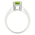thumbnail image 4 of Clara Pucci 14K White Gold 2.35ct Peridot Solitaire with Accents Ring, 4 of 8