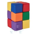thumbnail image 3 of ECR4Kids SoftZone Patchwork Toddler Stacking Blocks, Foam Playset, Assorted, 12-Piece, 3 of 10