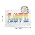 thumbnail image 2 of DouZhe Polyester Placemats Set of 4, Rainbow Love Pattern Heat Resistant Place Mats for Dining Table, 12" x 18", 2 of 7