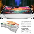 thumbnail image 5 of ZNDUO Car Windshield Sun Shade, Tropical Sunset Island Pattern Windshield Sun Shade UV Rays and Heat Sun Visor Protector Foldable Windshield Sun Shade, Small Size, 5 of 8