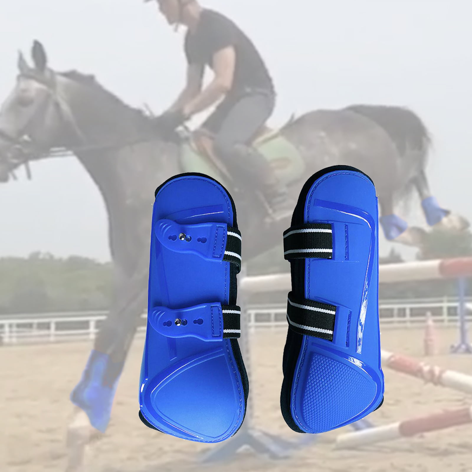 1 Pair Horse Tendon Boots Jumping Front/Hind Legs Guards Protection Wrap 