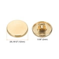 thumbnail image 2 of 50pcs 20L Metal Round Flat Sewing Buttons 12mm Alloy Shank Craft Replacement Button for Men Women Suit Woolen Coat Shirt Trousers Sewing Crafts, Rose Gold, 2 of 7