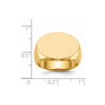 thumbnail image 4 of Auriga 14K Yellow Gold 14.0x20.5 mm Open Back Signet Ring for Mens Size 10, 4 of 6