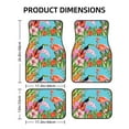 thumbnail image 2 of Cauagu Tropical Jungle Flamingo Pattern Car Floor Mat Set of 4,Car Carpet Mats Car Mats with Anti-Slip Backing & Driver Heel Pad Universal Fit for Cars/Trucks/SUV/Vans, 2 of 6