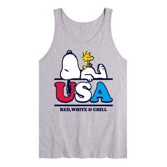 Peanuts - Red White and Chill - Men's Sleeveless Graphic Tank