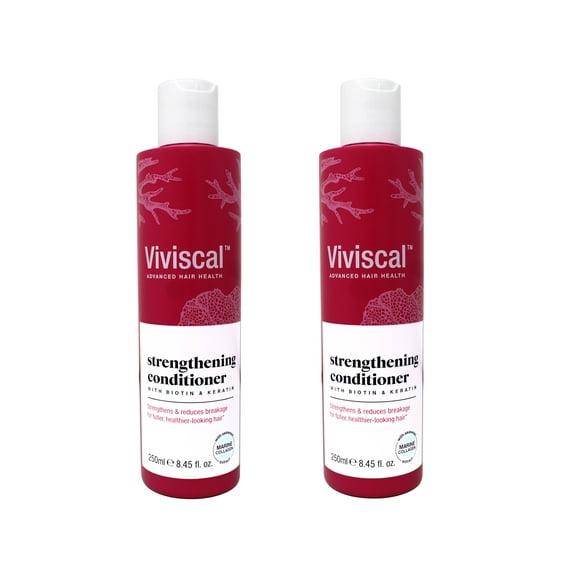 2 Pack - Viviscal Hair Strengthening Conditioner, 8.45 Fl Oz – Reduces Breakage & Strengthens Hair – With Biotin, Keratin & Marine Extracts – For Fuller, Healthier-Looking Hair