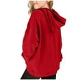 thumbnail image 4 of Sudadera con capucha para niños, camiseta de manga larga con estampado navideño, adecuada para niños y niñas, sudadera con capucha para niñas, parte superior de poliéster., 4 of 6