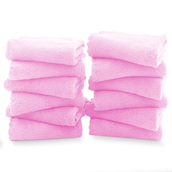 Toallitas TENSTARS Premium de microfibra de terciopelo coral, paquete de 12