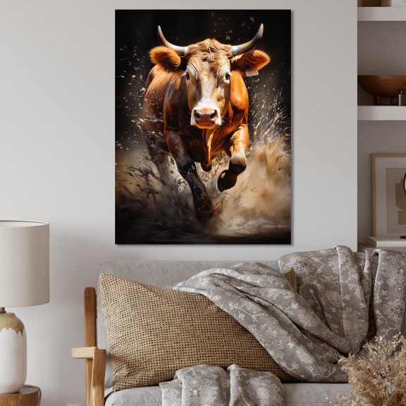 Designart "Cow beauty" Animals Metal Wall Decor