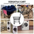 thumbnail image 6 of Steel Rolling Laundry Cart with Removable Handle, Household & Commercial Rolling Wire Laundry Basket Cart with Wheels for Laundry Clothes Storage, 6 of 6
