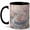 Black, variant on Swan Boat Coffee Mug, Fantasy Garden Mug for Women, Watercolor Swan Boat with Flowers, Lily Pond and Soft Sparkles, Ceramic 11 Oz Cup