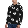 thumbnail image 2 of Hoodies for Men - Cute soccer balls black Long Sleeve Comfrt Men'S Fashion Hoodies & Sweatshirts, Sweatshirts for Men Hoodies Pullover Clothing Clothes with Pouch, 2 of 7