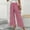 #6Red, variant on Byworldtasic Womens Trousers Ditsy Floral Pants for Women Front Slit Baggy Wide Leg Pants Summer Bohemian Drawstring High Waisted Paper Bag Pants