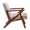 thumbnail image 3 of Homestock City Chic Accent Lounge Armchair 28.5x30.25x31.25 in - Mid-Century Modern, Solid Wood Frame, Soft Foam Cushions, Adjustable Feet, 3 of 7