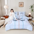 thumbnail image 4 of Homewish Boys Ice Hockey Print Full Size Comforter Sets 3-Piece,Sport Theme Bedding Comforter Set,Ball Gamer Lightweight Bedding Sets,Super Cozy Room Decor, 4 of 8