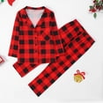 thumbnail image 2 of XEGLSBU Christmas Outfits for Girls Girls Cute Christmas Pyjamas Set Printed Long Sleeve Shirt Trousers Two Sets School Christmas Outfits for Girls C-Red Size 8T, 2 of 6
