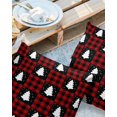 thumbnail image 2 of Pack of 2 Outdoor Pillow Covers, Winter Christmas Tree Red Black checkered Waterproof Square Throw Pillowcase Cushion Decorative Pillow Covers for Couch Patio Tent, 16x16 in, 2 of 6