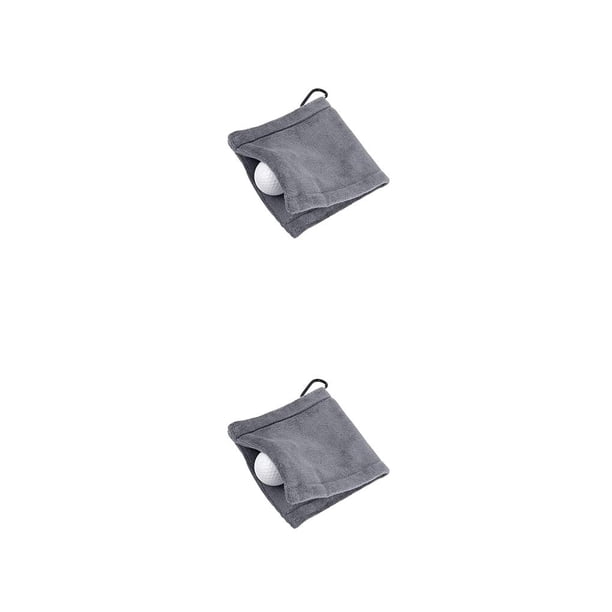 Greeniant Toalla de limpieza de pelotas de golf con gancho Absorción de agua Microfibra Limpiar la cabeza Limpiar la cabeza Cubierta de la cabeza Gris 2piezas Greeniant CBP445830