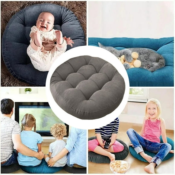 Riforla Meditation Floor Pillow Round Floor Cushions for Corduroy Floor Seat Pillows Cushion for Living Room Cushion A 42CM