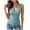 Light Blue, variant on Sheghy Plus Size Tank Tops for Women 100%Cotton Ribbed Brushed Tank, V Neck Button Front Solid Sleeveless Pullover Black S