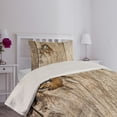thumbnail image 4 of Ambesonne Savannah Quilted Coverlet 2 Pcs, Siberian Wild Tiger Eye, Twin Size, Tan, 4 of 5