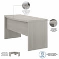 thumbnail image 6 of Echo Bow Front Desk and Credenza with Drawers in Gray Sand - Engineered Wood, 6 of 7