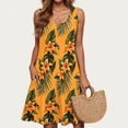 thumbnail image 6 of Floral Print Sleeveless Dress for Women Summer Casual A-Line Swing Dress with Pockets Tank Sundress Beach, 6 of 6